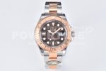 Yacht-Master 126621 SS/RG Clean Factory 904L Steel Brown Dial on SS/RG Bracelet VR3235 Super Clone