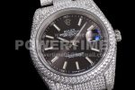 Rolex DateJust 41mm White Diamond Bezel SS TWF Best Edition Grey Dial SS Bracelet Super Clone Watch - Image 6