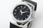 CLASSIC FUSION ORLINSKI SS APSF 1:1 BEST EDTION BLACK FACETED DIAL ON BLACK RUBBER STRAP A2892 - Image 2