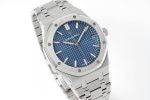 ROYAL OAK 41MM 15500 SS APSF 1:1 BEST EDITION BLUE TEXTURED DIAL ON SS BRACELET SA4302 SUPER CLONE - Image 5