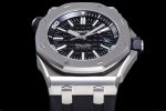 ROYAL OAK OFFSHORE DIVER 15710 JF 1:1 BEST EDITION BLACK DIAL ON BLACK RUBBER STRAP A3120 V10 - Image 9