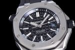 ROYAL OAK OFFSHORE DIVER 15710 JF 1:1 BEST EDITION BLACK DIAL ON BLACK RUBBER STRAP A3120 V10 - Image 5