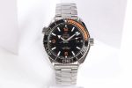 PLANET OCEAN 43.5MM SS VSF 1:1 BEST EDITION BLACK/ORANGE BEZEL BLACK DIAL ON SS BRACELET A8900 (BLACK BALANCE WHEEL) - Image 2
