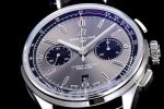 PREMIER B01 CHRONO SS 42MM GF 1:1 BEST EDITION GRAY/BLACK DIAL ON BLACK LEATHER STRAP A7750 - Image 4