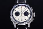 PREMIER B01 CHRONO SS 42MM GF 1:1 BEST EDITION WHITE/BLACK DIAL ON BLACK LEATHER STRAP A7750 - Image 11