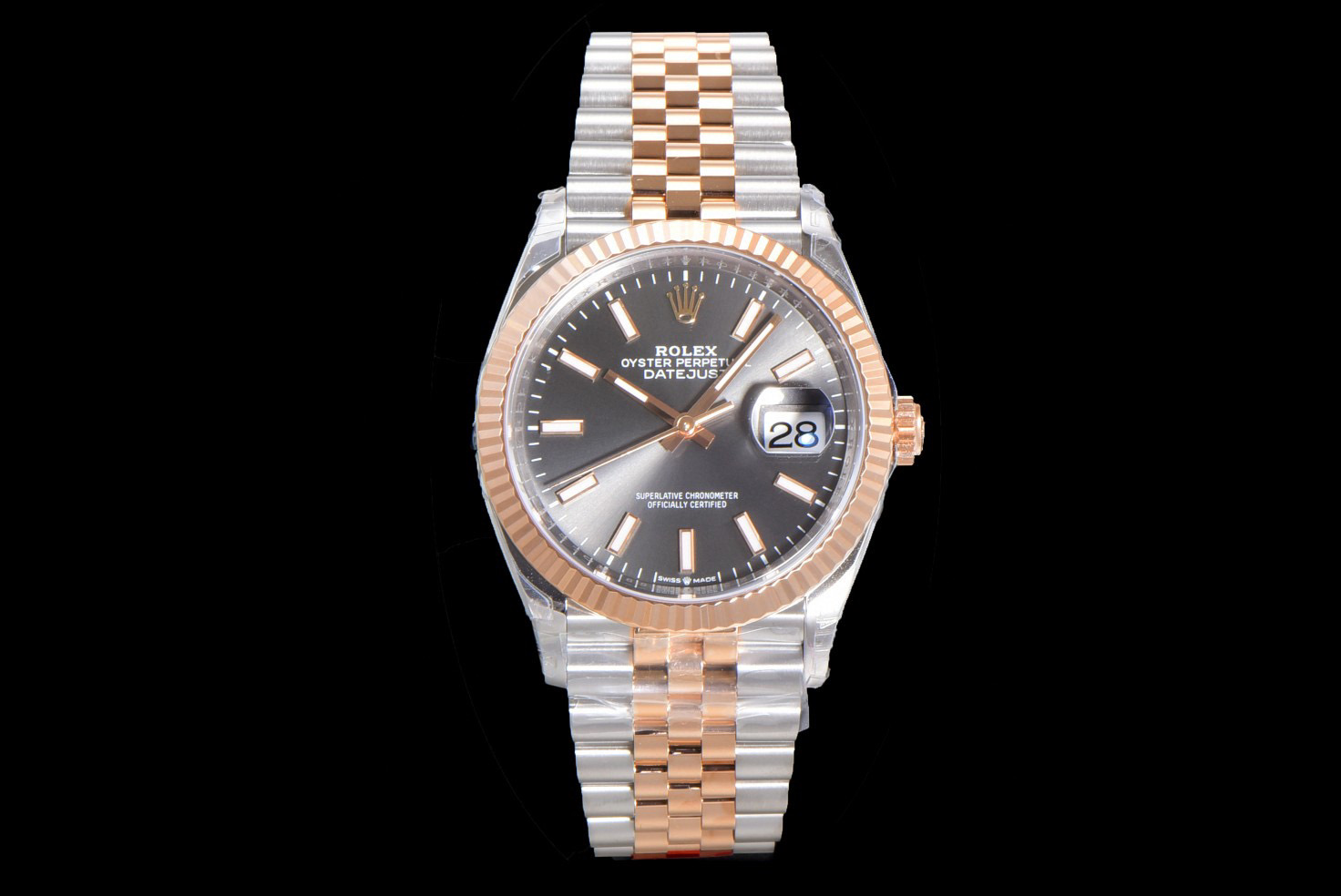 DATEJUST 36 SS 116233 VSF 1:1 BEST EDITION 904L STEEL YG STICK DIAL ON JUBILEE BRACELET VS3235