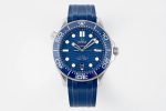 SEAMASTER DIVER 300M ZF 1:1 BEST EDITION BLUE CERAMIC BLUE DIAL ON BLUE RUBBER STRAP A8800