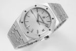 ROYAL OAK 41MM 15500 SS APSF 1:1 BEST EDITION WHITE TEXTURED DIAL ON SS BRACELET SA4302 SUPER CLONE - Image 8