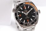 PLANET OCEAN 43.5MM SS VSF 1:1 BEST EDITION BLACK/ORANGE BEZEL BLACK DIAL ON SS BRACELET A8900 (BLACK BALANCE WHEEL) - Image 4