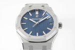 ROYAL OAK 41MM 15500 SS APSF 1:1 BEST EDITION BLUE TEXTURED DIAL ON SS BRACELET SA4302 SUPER CLONE - Image 2