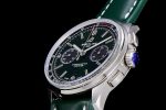 PREMIER B01 CHRONO SS 42MM GF 1:1 BEST EDITION GREEN DIAL ON GREEN LEATHER STRAP A7750 - Image 5