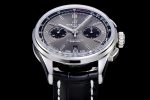 PREMIER B01 CHRONO SS 42MM GF 1:1 BEST EDITION GRAY/BLACK DIAL ON BLACK LEATHER STRAP A7750 - Image 9
