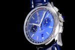 PREMIER B01 CHRONO SS 42MM GF 1:1 BEST EDITION BLUE DIAL ON BLUE LEATHER STRAP A7750 - Image 7