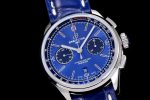 PREMIER B01 CHRONO SS 42MM GF 1:1 BEST EDITION BLUE DIAL ON BLUE LEATHER STRAP A7750 - Image 2