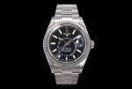 SKYDWELLER 326934 1:1 BEST EDITION 904L BLACK DIAL on SS CASE AND BRACELET ASIAN 23J V2