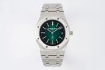 ROYAL OAK 39MM 16202 "50TH ANNIVERSARY" SS ZF 1:1 BEST EDITION GREEN TEXTURED DIAL ON SS BRACELET A7121