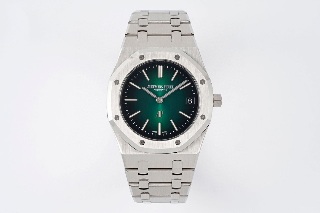 ROYAL OAK 39MM 16202 "50TH ANNIVERSARY" SS ZF 1:1 BEST EDITION GREEN TEXTURED DIAL ON SS BRACELET A7121