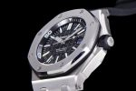 ROYAL OAK OFFSHORE DIVER 15710 JF 1:1 BEST EDITION BLACK DIAL ON BLACK RUBBER STRAP A3120 V10 - Image 6