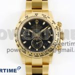 Daytona 116508 Clean Factory Best Edition 904L Steel Black Dial on YG Bracelet SA4130 Super Clone