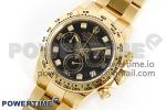 Daytona 116508 Clean 1:1 Best Edition Black Diamonds Dial on YG Bracelet SA4130 Super Clone - Image 2