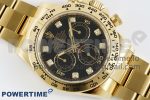 Daytona 116508 Clean 1:1 Best Edition Black Diamonds Dial on YG Bracelet SA4130 Super Clone - Image 3