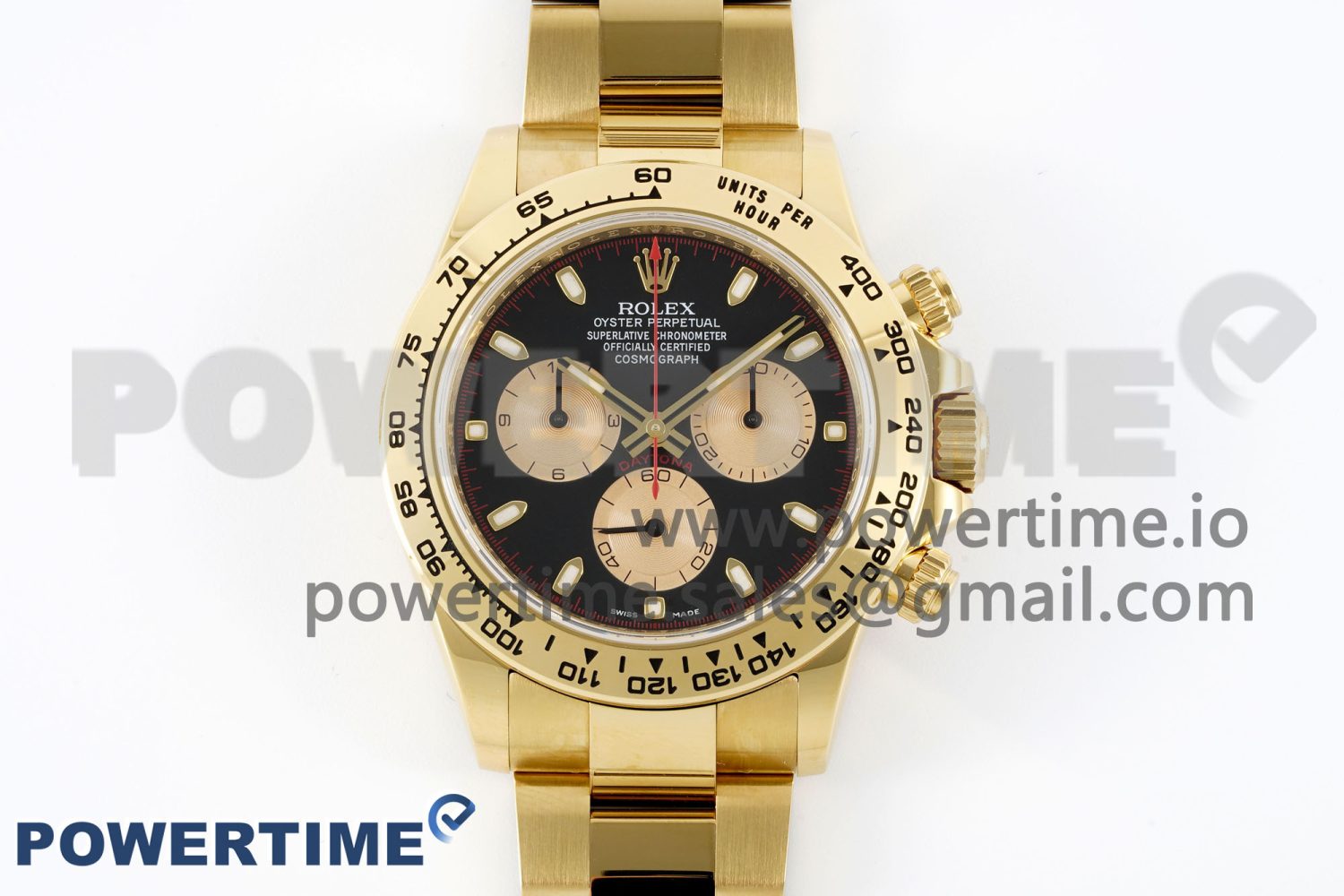 Daytona 116508 Clean Factory Best Edition 904L Steel Black/YG Dial on YG Bracelet SA4130 Super Clone - Image 1