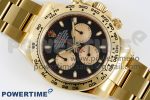 Daytona 116508 Clean Factory Best Edition 904L Steel Black/YG Dial on YG Bracelet SA4130 Super Clone - Image 3