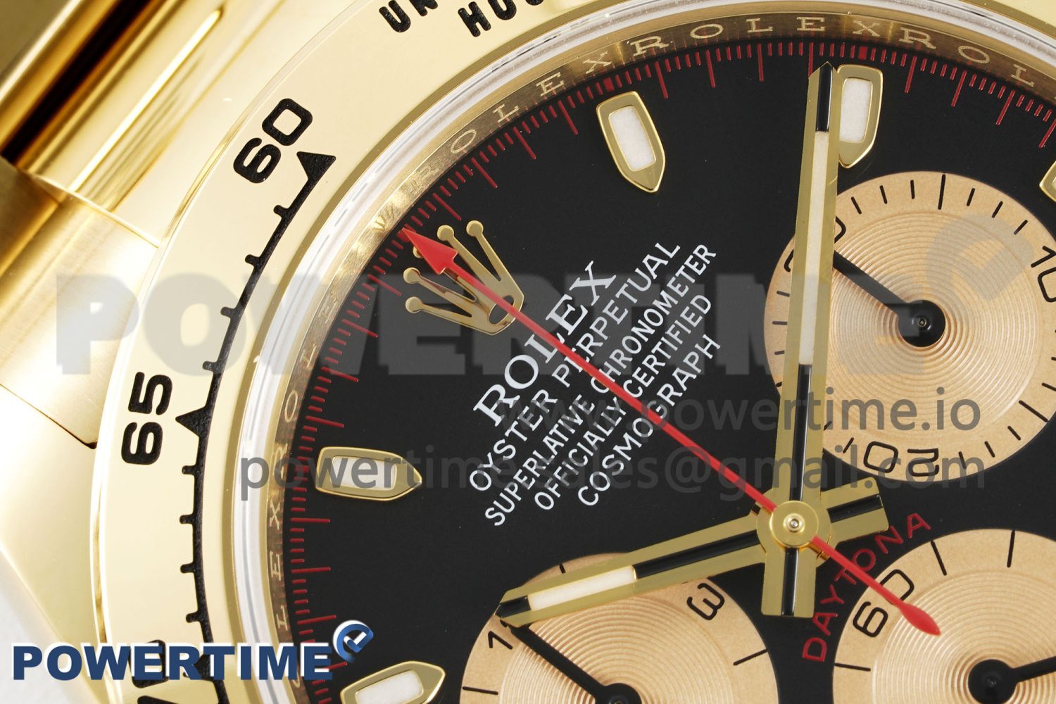 Daytona 116508 Clean Factory Best Edition 904L Steel Black/YG Dial on YG Bracelet SA4130 Super Clone - Image 4