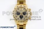Daytona 116508 Clean Factory Best Edition 904L Steel YG/Black Dial on YG Bracelet SA4130 Super Clone