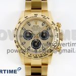 Daytona 116508 Clean Factory Best Edition 904L Steel YG/Black Dial on YG Bracelet SA4130 Super Clone