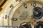 Daytona 116508 Clean Factory Best Edition 904L Steel YG/Black Dial on YG Bracelet SA4130 Super Clone - Image 4