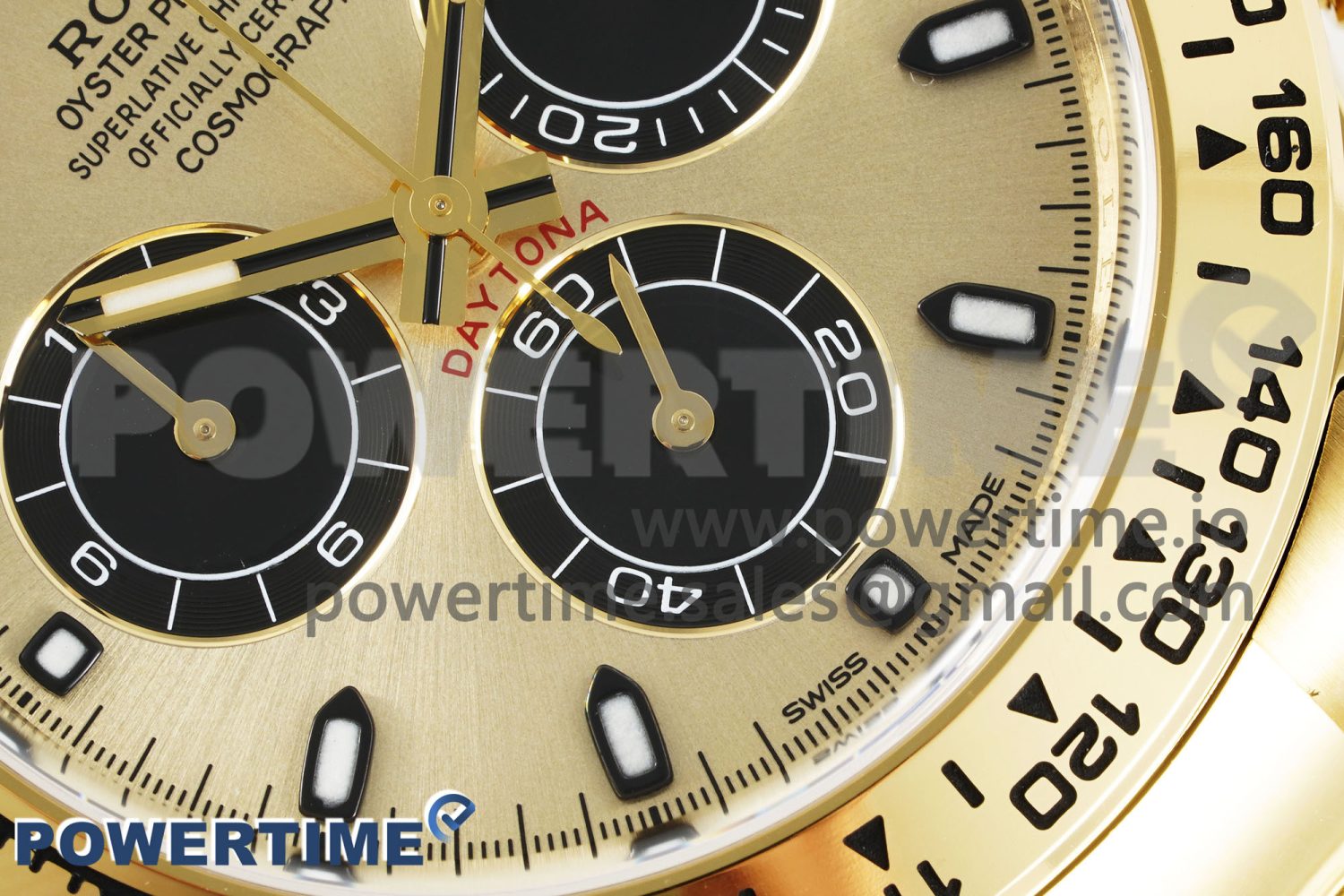 Daytona 116508 Clean Factory Best Edition 904L Steel YG/Black Dial on YG Bracelet SA4130 Super Clone - Image 5