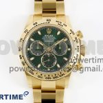 Daytona 116508 Clean Factory Best Edition 904L Steel Green Dial on YG Bracelet SA4130 Super Clone