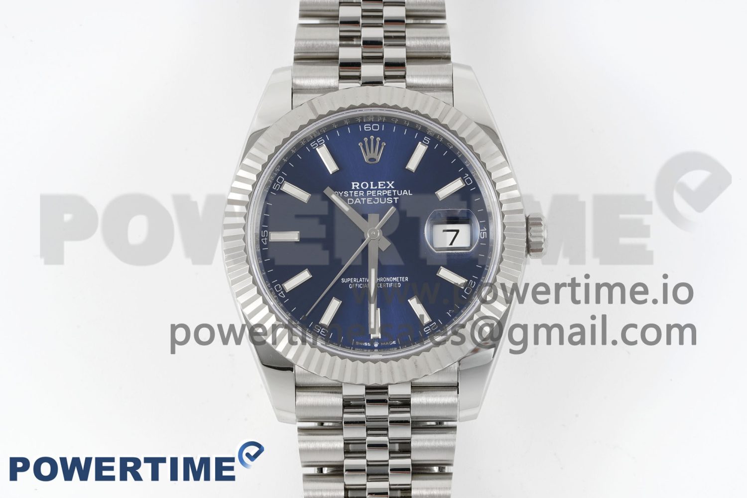 DateJust 41 126334 904L SS Clean 1:1 Best Edition Fluted Bezel  Blue Dial on Jubilee Bracelet VR3235 - Image 1
