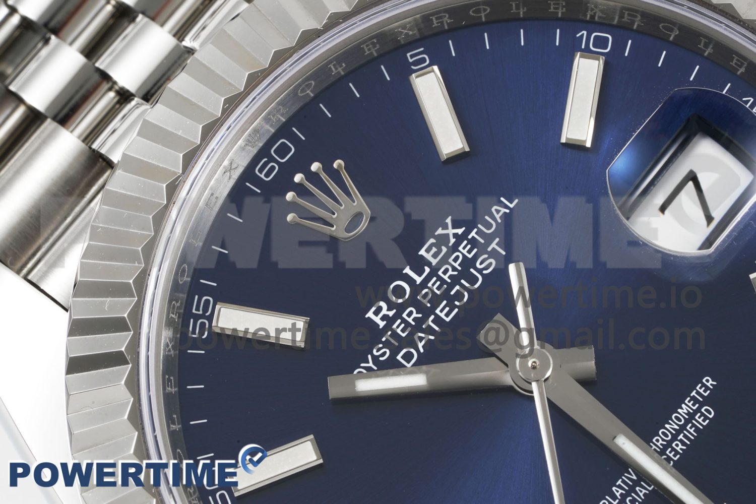 DateJust 41 126334 904L SS Clean 1:1 Best Edition Fluted Bezel  Blue Dial on Jubilee Bracelet VR3235 - Image 4