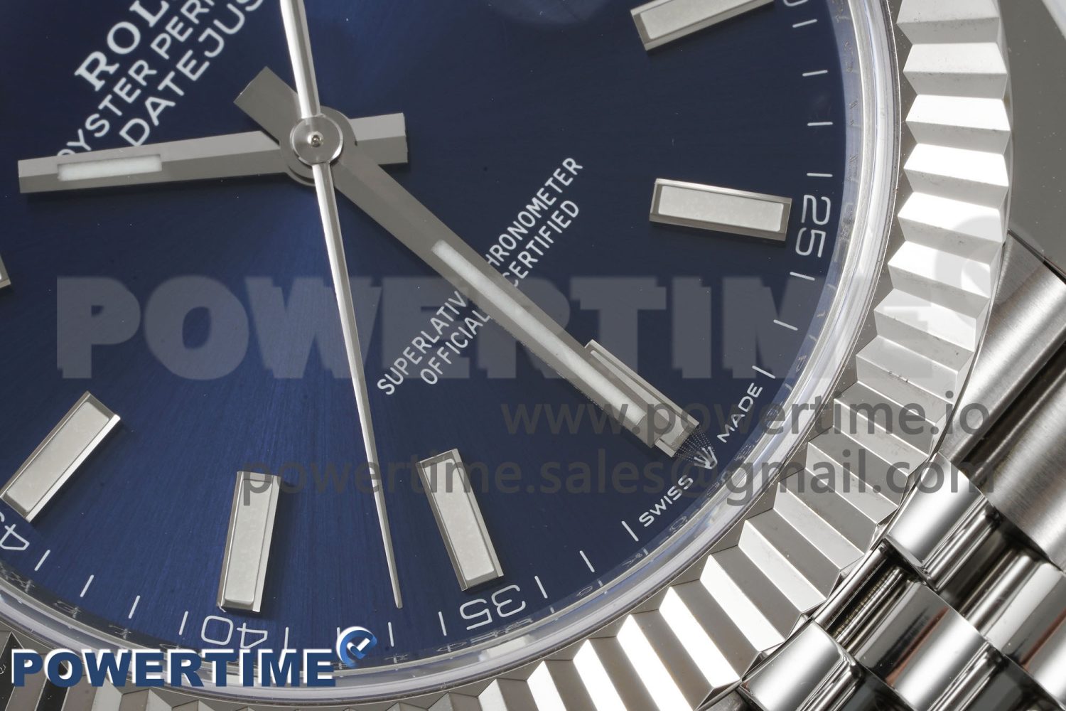 DateJust 41 126334 904L SS Clean 1:1 Best Edition Fluted Bezel  Blue Dial on Jubilee Bracelet VR3235 - Image 5