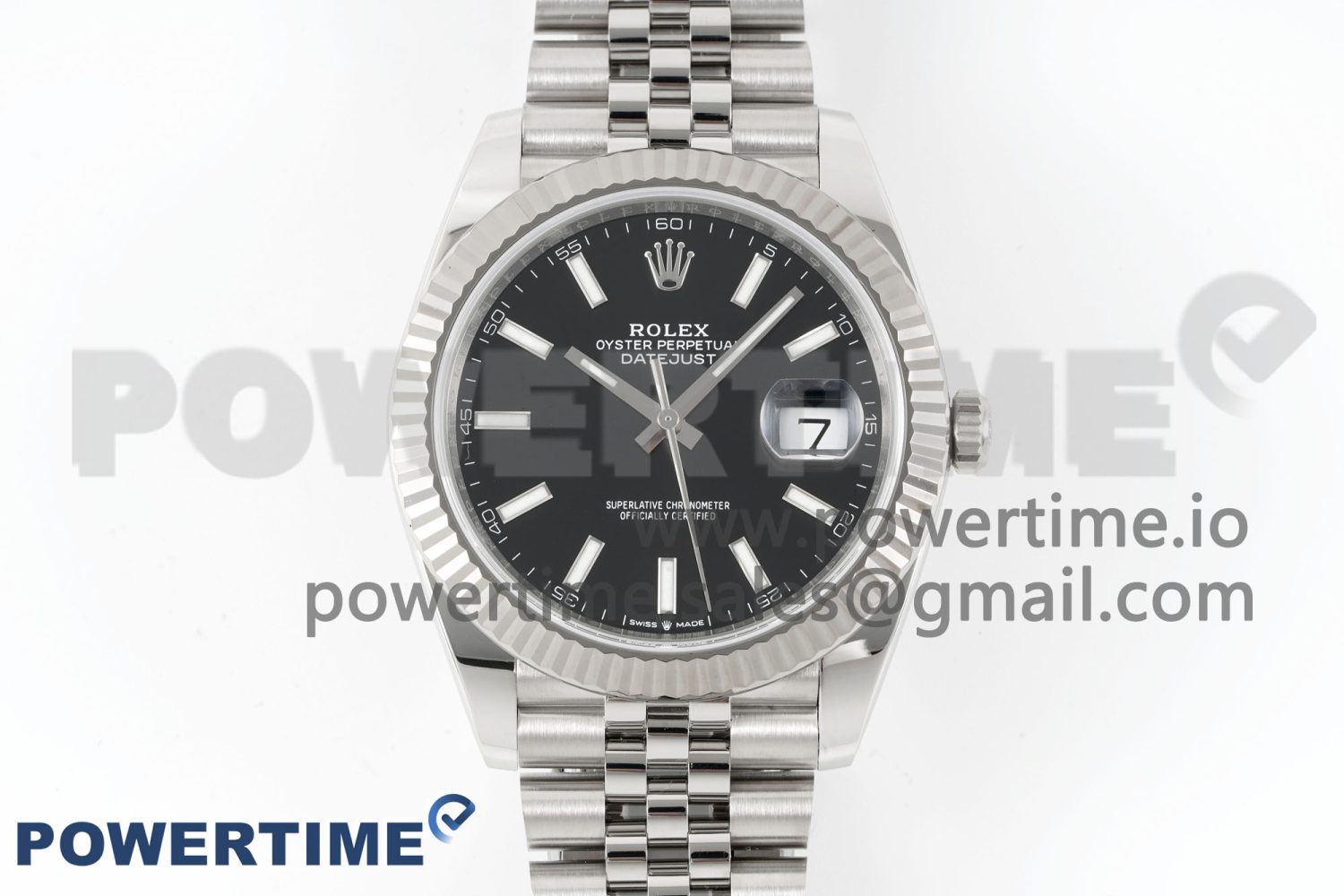 DateJust 126334 904L SS Clean Factory Best Edition Black Dial on Jubilee Bracelet VR3235 - Image 1