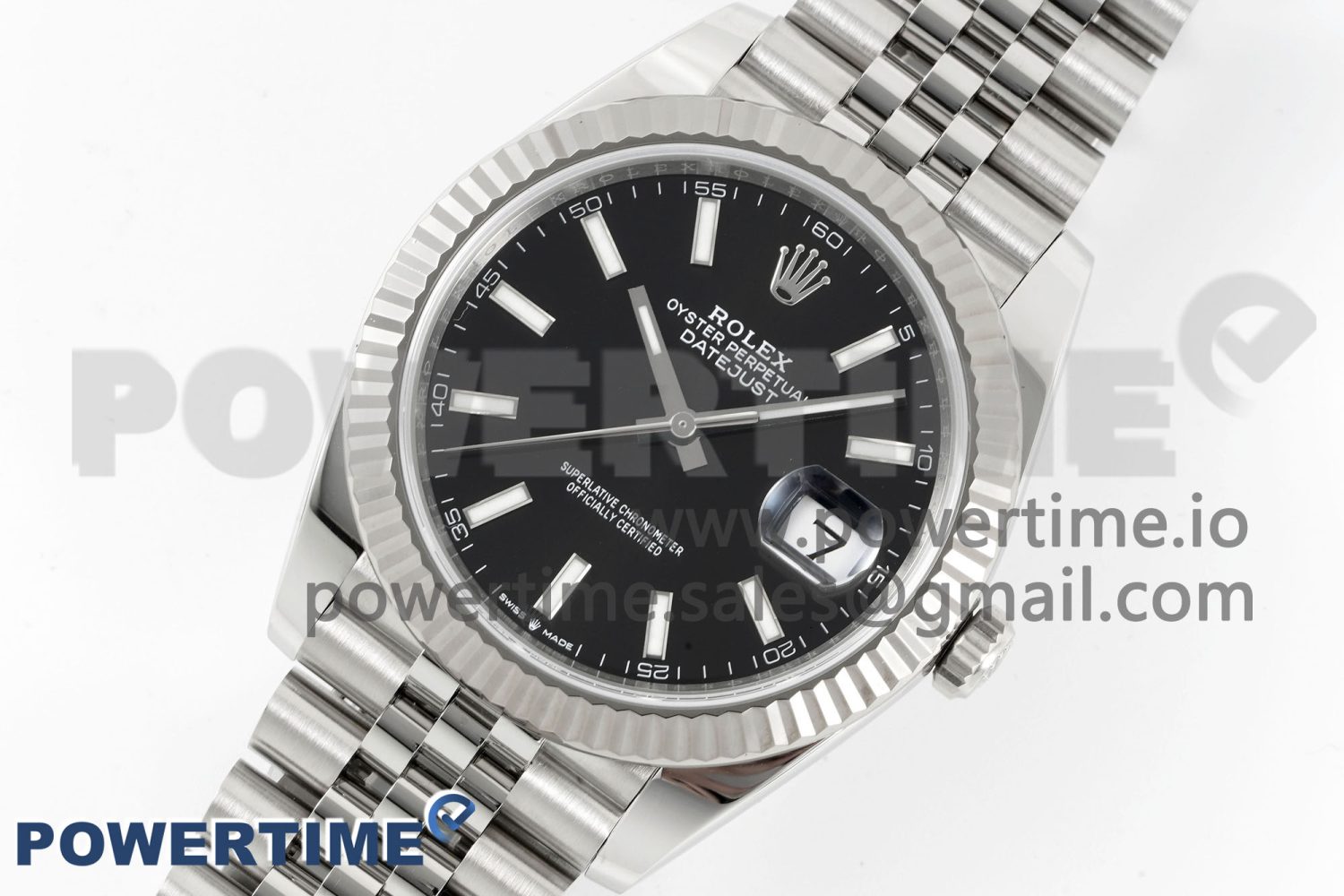 DateJust 126334 904L SS Clean Factory Best Edition Black Dial on Jubilee Bracelet VR3235 - Image 2