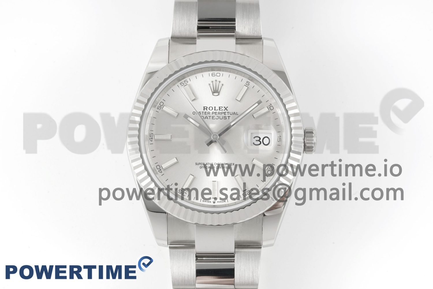 DateJust 126334 904L SS Clean Factory Best Edition Fluted Bezel Silver Dial on Oyster Bracelet VS3235 - Image 1