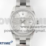 DateJust 126334 904L SS Clean Factory Best Edition Fluted Bezel Silver Dial on Oyster Bracelet VS3235