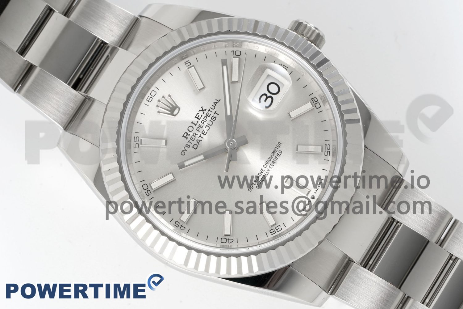 DateJust 126334 904L SS Clean Factory Best Edition Fluted Bezel Silver Dial on Oyster Bracelet VS3235 - Image 3