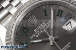 DateJust 126234 904L SS Clean Factory Best Edition Gray Dial on Green Roman Jubilee Bracelet VR3235 Super Clone - Image 4