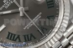 DateJust 126234 904L SS Clean Factory Best Edition Gray Dial on Green Roman Jubilee Bracelet VR3235 Super Clone - Image 5