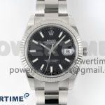 DateJust 126334 904L SS Clean Factory Best Edition Black Dial on Oyster Bracelet S3235