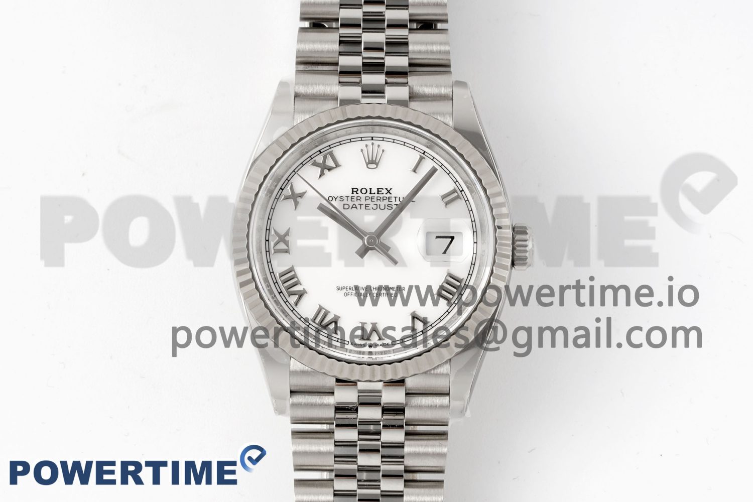 DateJust 36 126234 904L SS Clean Factory 1:1 Best Edition Fluted Bezel White Dial on Jubilee Bracelet VR3235 - Image 1