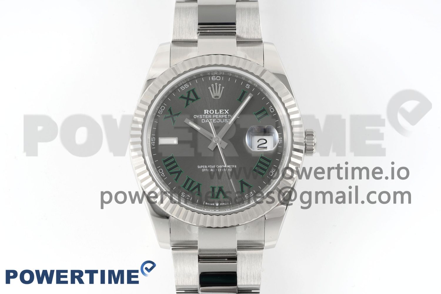 DateJust 126334 904L SS Clean Factory Best Edition Wimbledon Dial on Oyster Bracelet VR3235 - Image 1