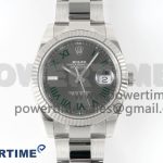 DateJust 126334 904L SS Clean Factory Best Edition Wimbledon Dial on Oyster Bracelet VR3235
