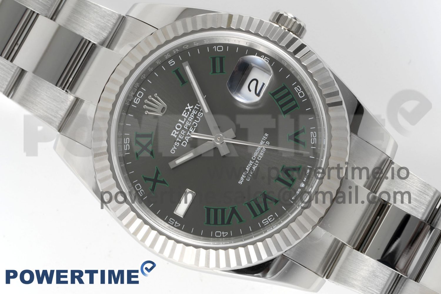 DateJust 126334 904L SS Clean Factory Best Edition Wimbledon Dial on Oyster Bracelet VR3235 - Image 3