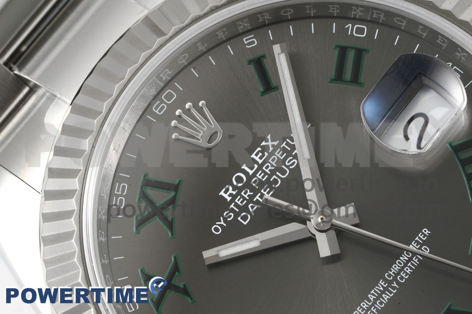 DateJust 126334 904L SS Clean Factory Best Edition Wimbledon Dial on Oyster Bracelet VR3235 - Image 4
