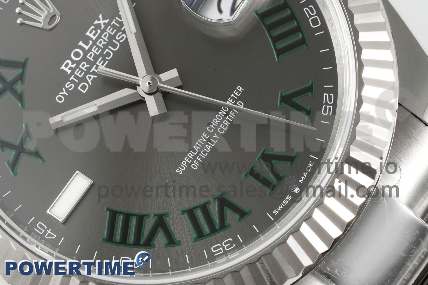 DateJust 126334 904L SS Clean Factory Best Edition Wimbledon Dial on Oyster Bracelet VR3235 - Image 5